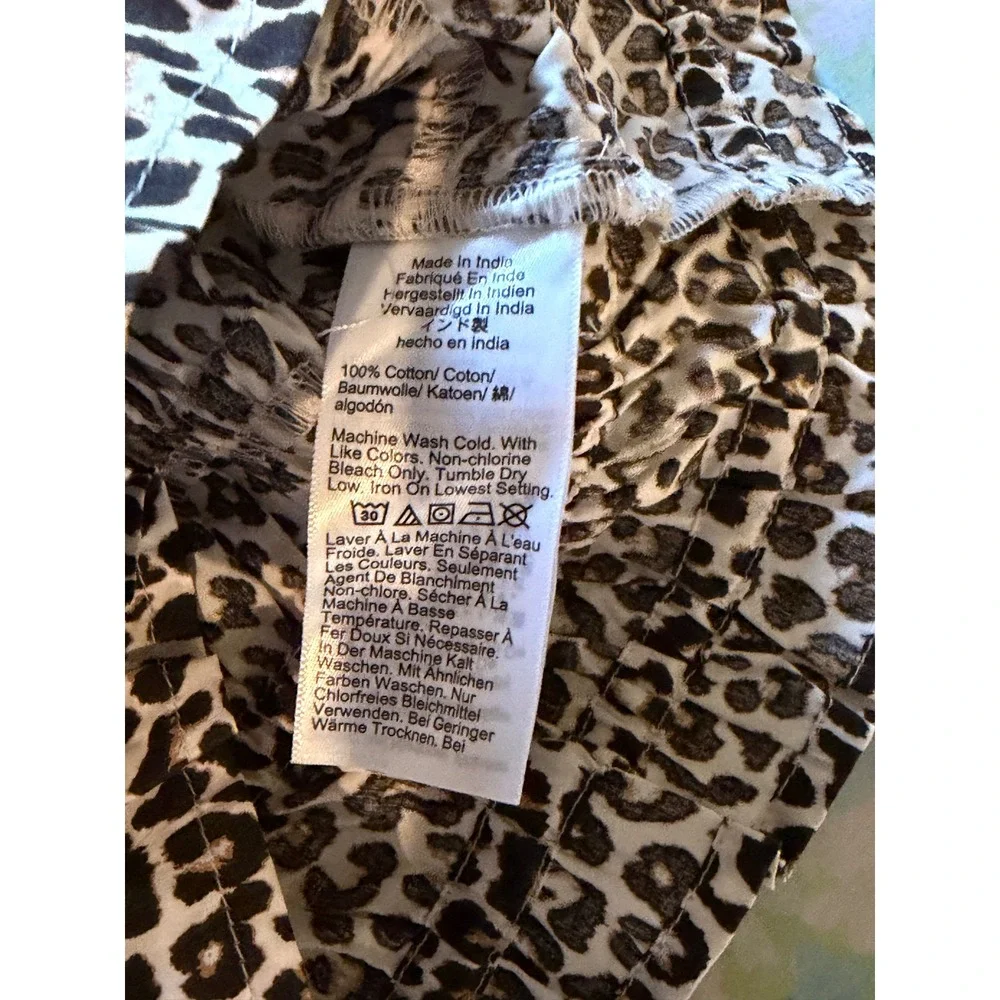NWT J.Crew | 2025 Hyacinth Top Leopard Cotton Poplin Small Animal Print‎ CI551